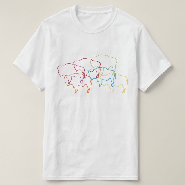 wyoming bison pride blur T-Shirt (Design Front)