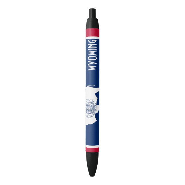 Wyoming Black Ink Pen (Front Vertical)