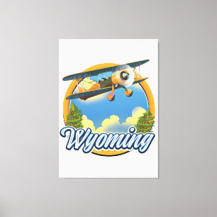 Wyoming Cartoon logo Canvas Print