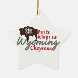 WYOMING CERAMIC TREE DECORATION