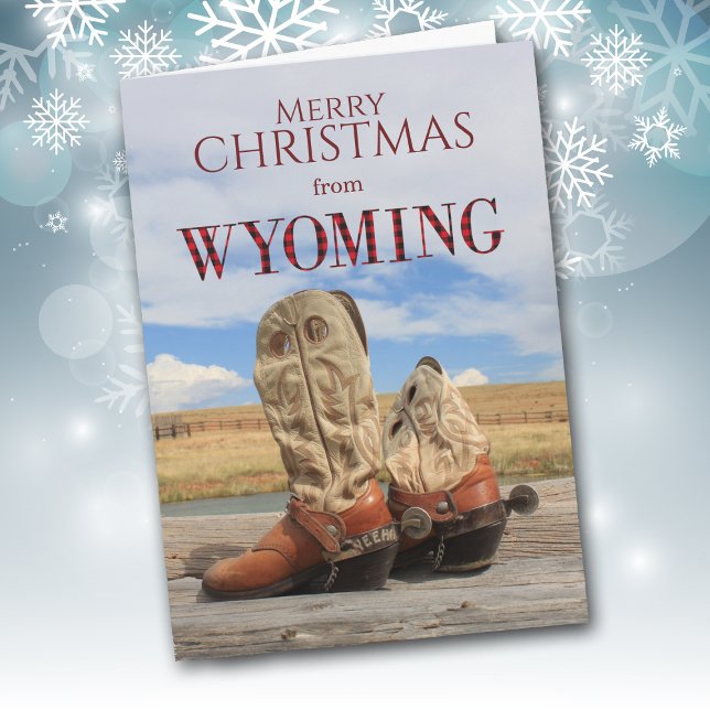 Wyoming Cowboy Boot Christmas Card (Creator Uploaded)