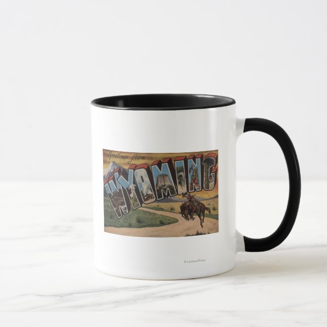 Wyoming (Cowboy)Large Letter ScenesWyoming Mug (Right)