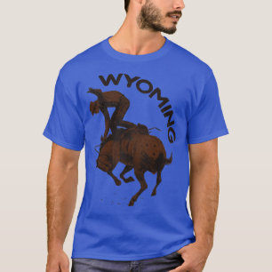 Wyoming Cowboy Vintage Travel Souvenir T-Shirt