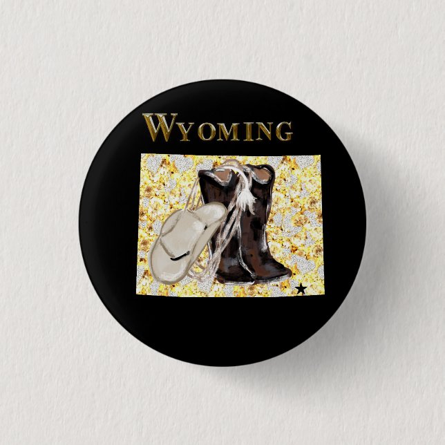 WYOMING DREAM 3 CM ROUND BADGE (Front)