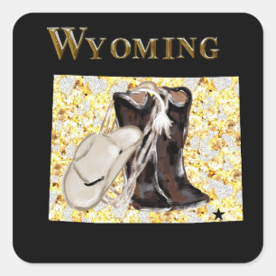 WYOMING DREAM SQUARE STICKER