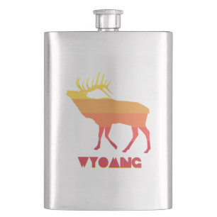 Wyoming Elk Hip Flask