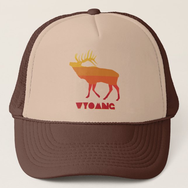 Wyoming Elk Trucker Hat (Front)