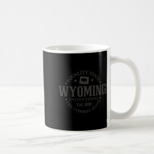 Wyoming Equality State Est 1890 Vintage Cowboy Sta Coffee Mug