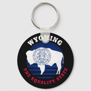 WYOMING EQUALITY STATE FLAG KEY RING