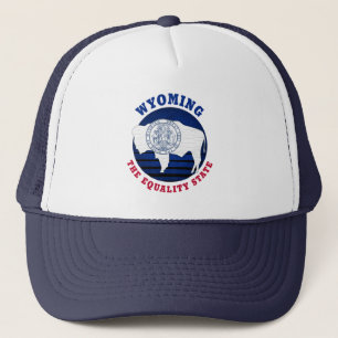 WYOMING EQUALITY STATE FLAG TRUCKER HAT