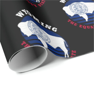WYOMING EQUALITY STATE FLAG WRAPPING PAPER