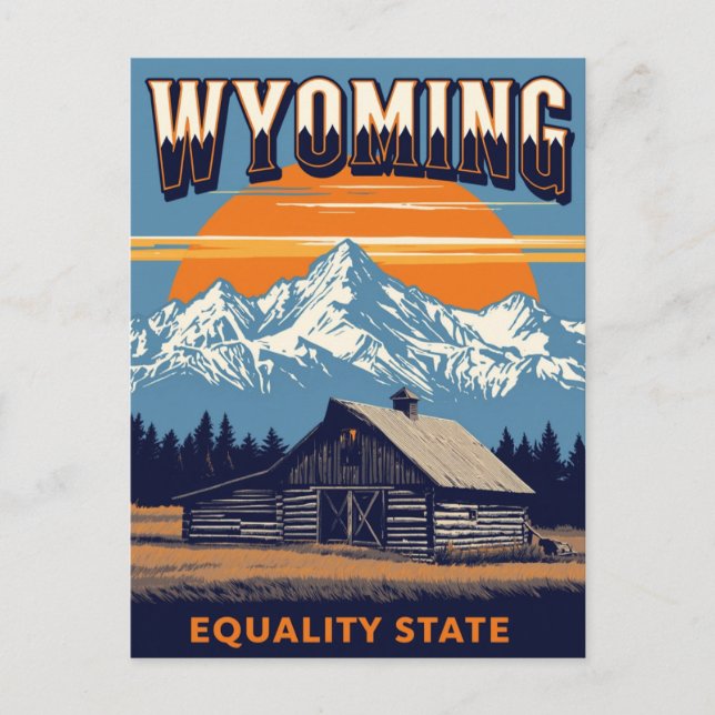 Wyoming Equality State Postcard (Front)
