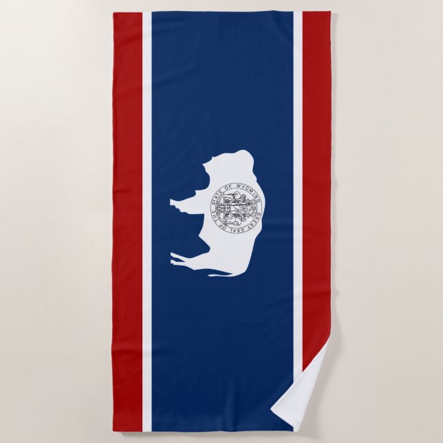 Wyoming flag beach towel (Front)