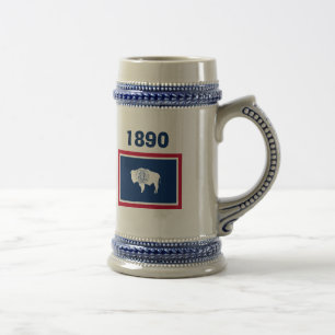 Wyoming Flag Beer Stein