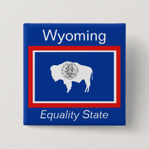 Wyoming Flag Button