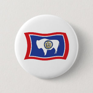 Wyoming Flag Button