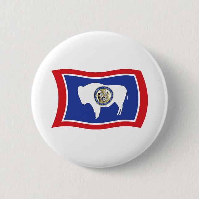 Wyoming Flag Button (Front)