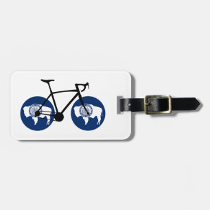 Wyoming Flag Cycling Luggage Tag