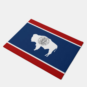 Wyoming flag doormat