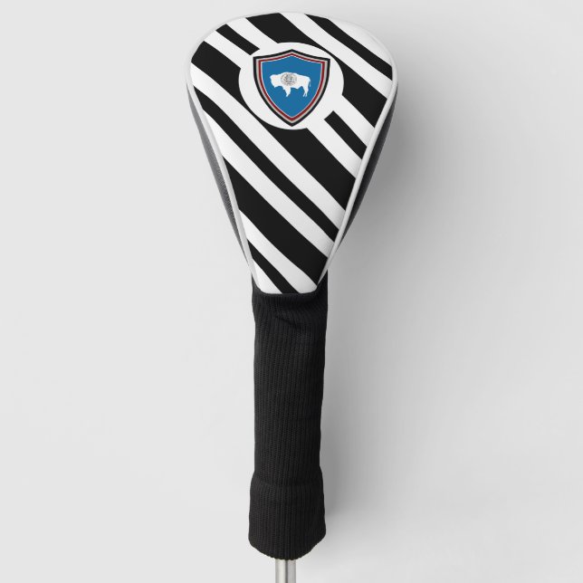 Wyoming flag golf head cover (Front)