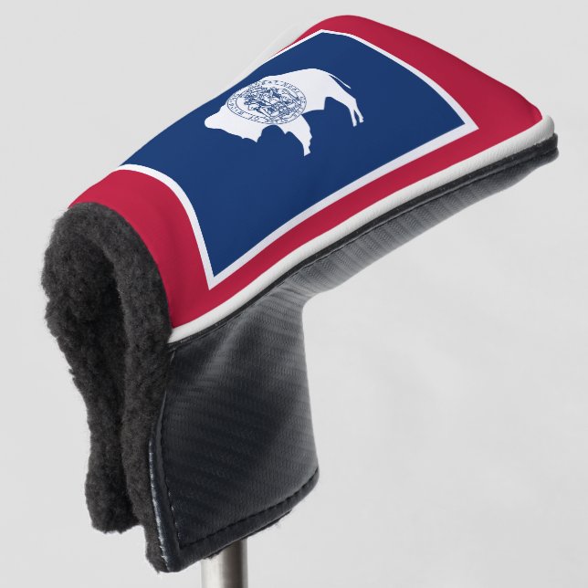 Wyoming Flag Golf Head Cover (3/4 Front)