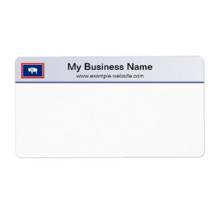 Wyoming Flag Header Shipping Label