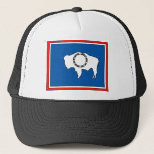 Wyoming Flag Map Trucker Hat
