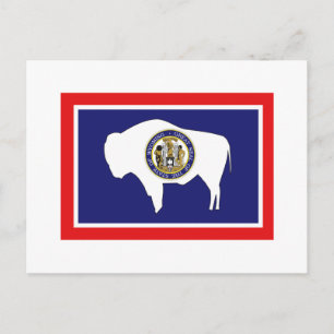 WYOMING FLAG POSTCARD