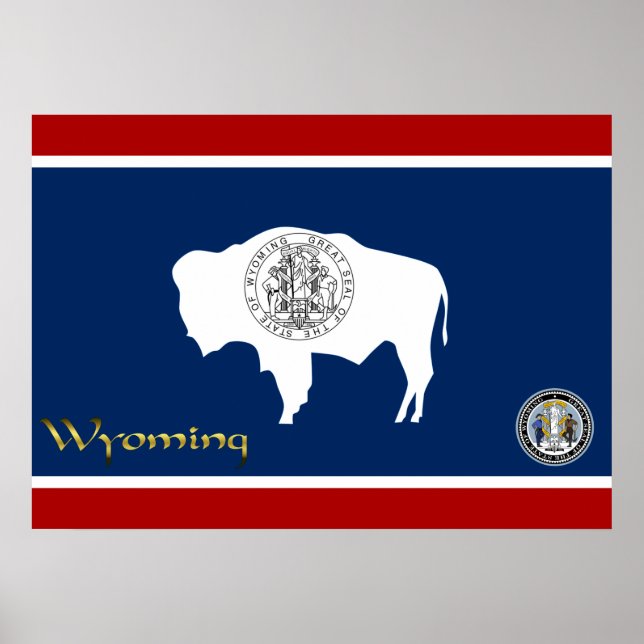 Wyoming flag poster (Front)