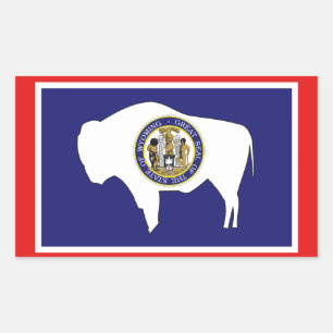 Wyoming Flag Rectangular Sticker