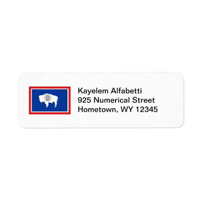 Wyoming Flag Return Address Label (Front)