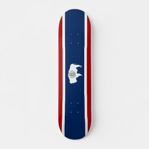 Wyoming flag skateboard