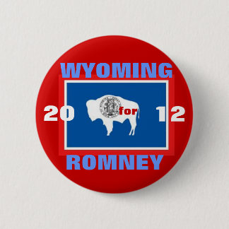 Wyoming for Romney 2012 6 Cm Round Badge