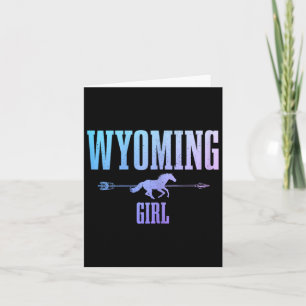 Wyoming Girls Riding Horse Lovers Pride 1 Card