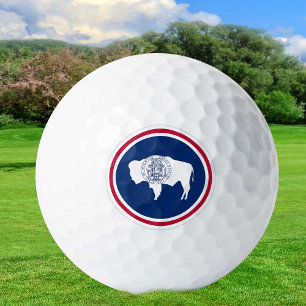 Wyoming Golf Balls, state Flag / Patriots Golf Balls