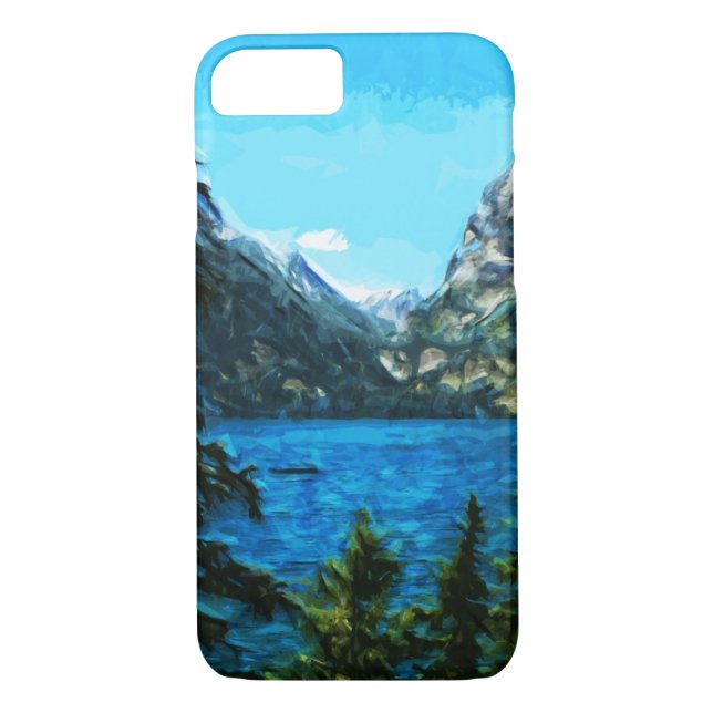 Wyoming Grand Teton Mountains Abstract Case-Mate iPhone Case (Back)