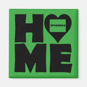 Wyoming Home Heart State Fridge Magnet