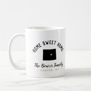 Wyoming Home Sweet Home Family Monogram Mug