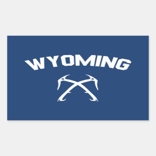 Wyoming Ice Climbing Rectangular Sticker