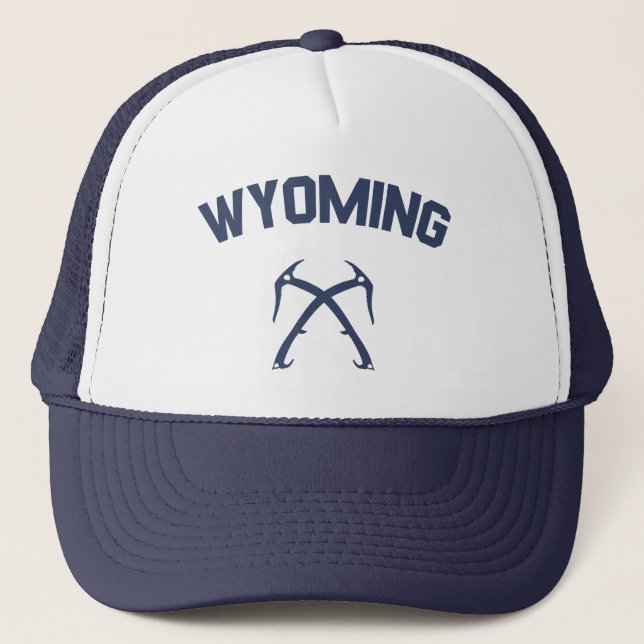 Wyoming Ice Climbing Tools Trucker Hat (Front)