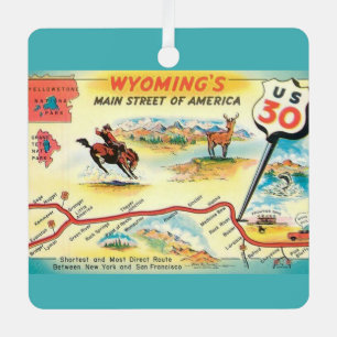 Wyoming Map Ornament
