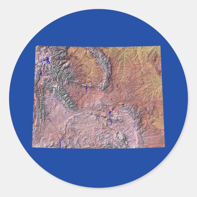 Wyoming Map Sticker (Front)
