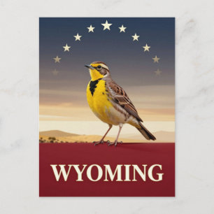 Wyoming Meadowlark State Bird Heritage Postcard