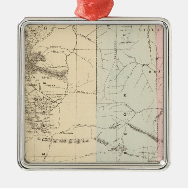 Wyoming Metal Tree Decoration (Front)