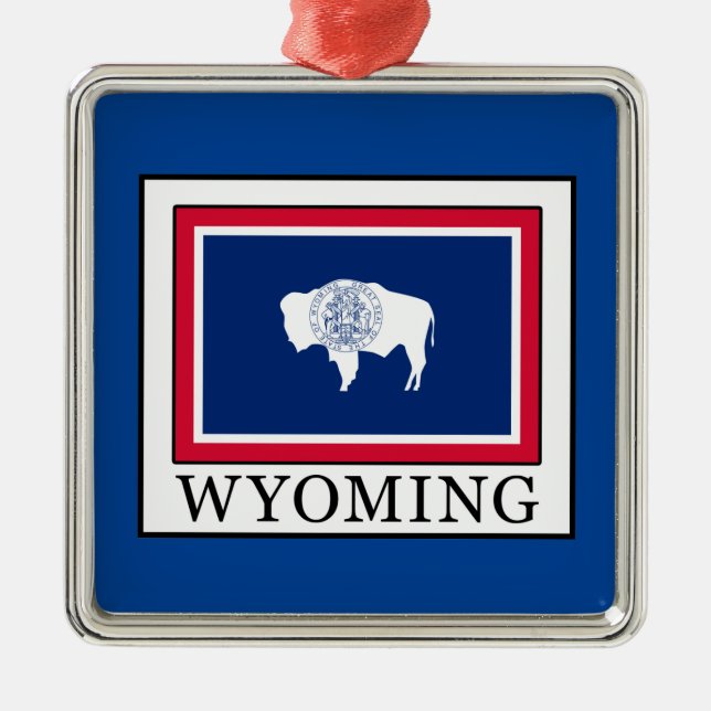 Wyoming Metal Tree Decoration (Front)