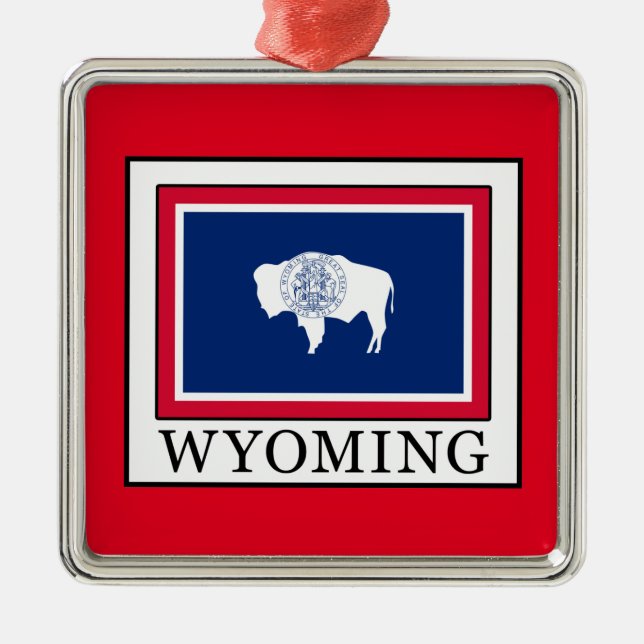 Wyoming Metal Tree Decoration (Front)