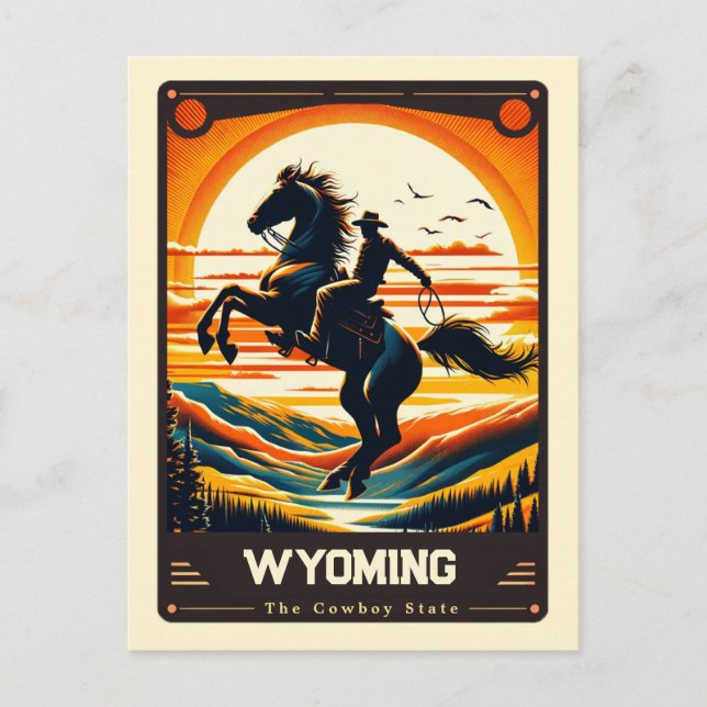 Wyoming | Patriotic Spirit Vintage Postcard (Front)
