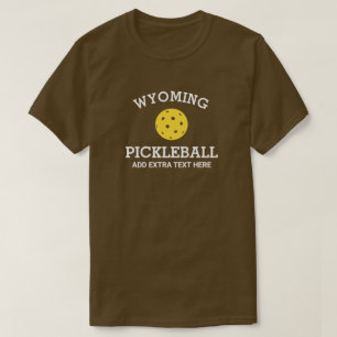 Wyoming Pickleball Club Partner Name Custom T-Shirt