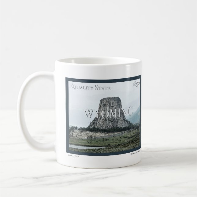 Wyoming Poster Coffee Mug (Left)
