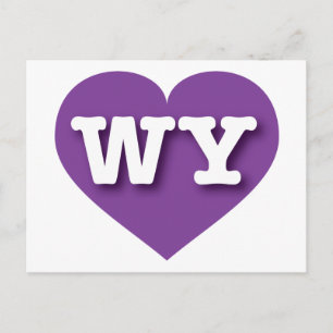 Wyoming Purple Heart - I love WY Postcard